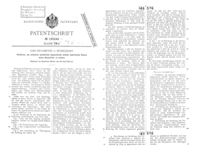 Patent Christian Hülsmeyer