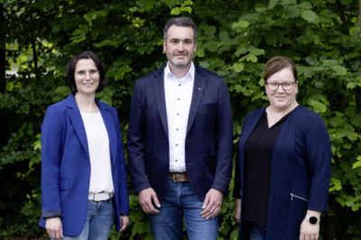 Die Schulleitung: Kristin Sadelfeld, Matthias Grau und Isabel Blumberg